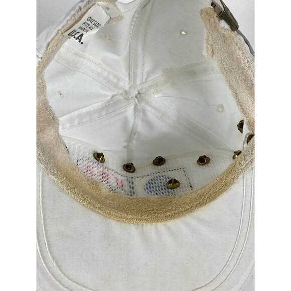 VTG 1992 USA Olympics AT&T Embroidered Strapback Hat Cap with Pins White OS F231 - Picture 6 of 8